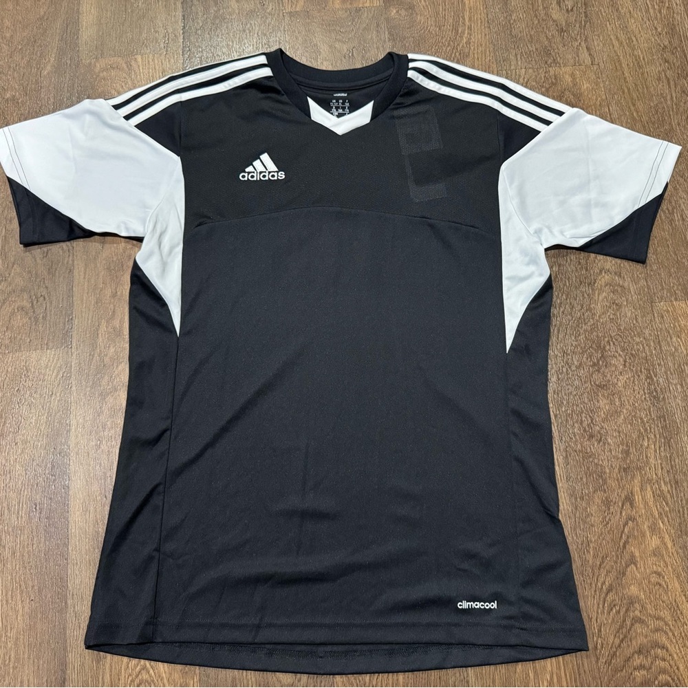 Adidas Tiro 13 soccer training jersey Black White Size Youth XL NEW - Picture 2 of 8